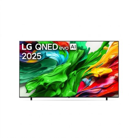 LG 75 Inch QNED86ASA 4K Smart TV front view with EVO AI display