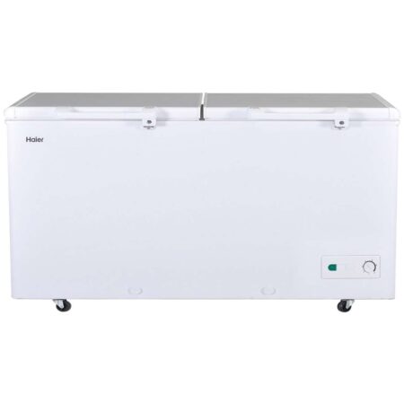 Haier HDF-385H Double Door Deep Freezer White Front View